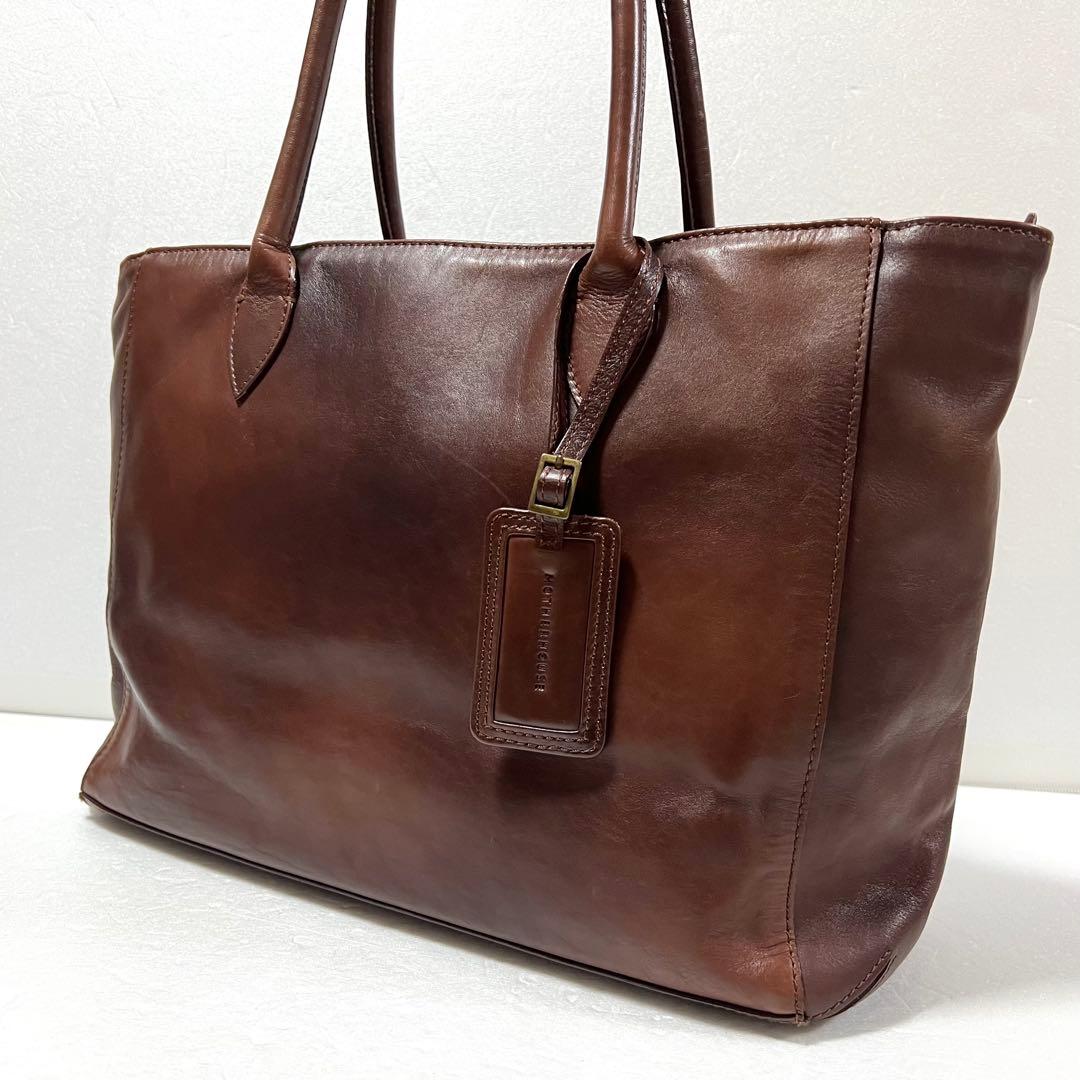 【良品】MOTHERHOUSE マザーハウス アンティーク キャリア トート