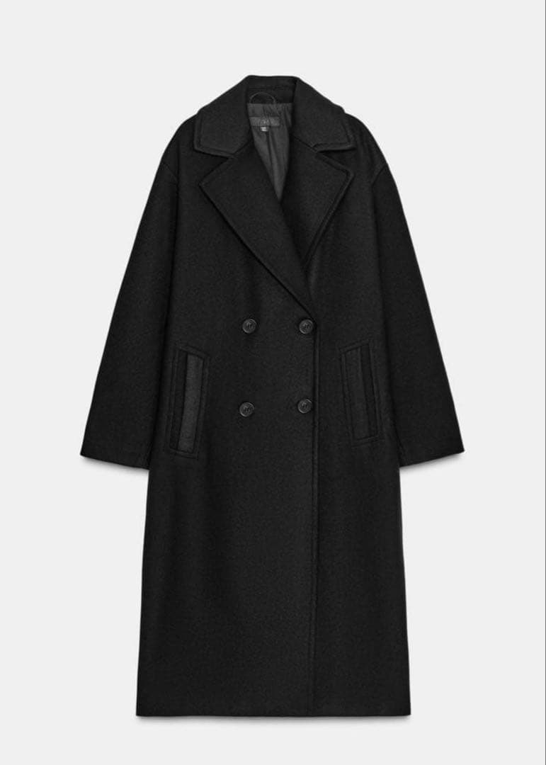 ZARA ソフトオーバーサイズコート　ブラック