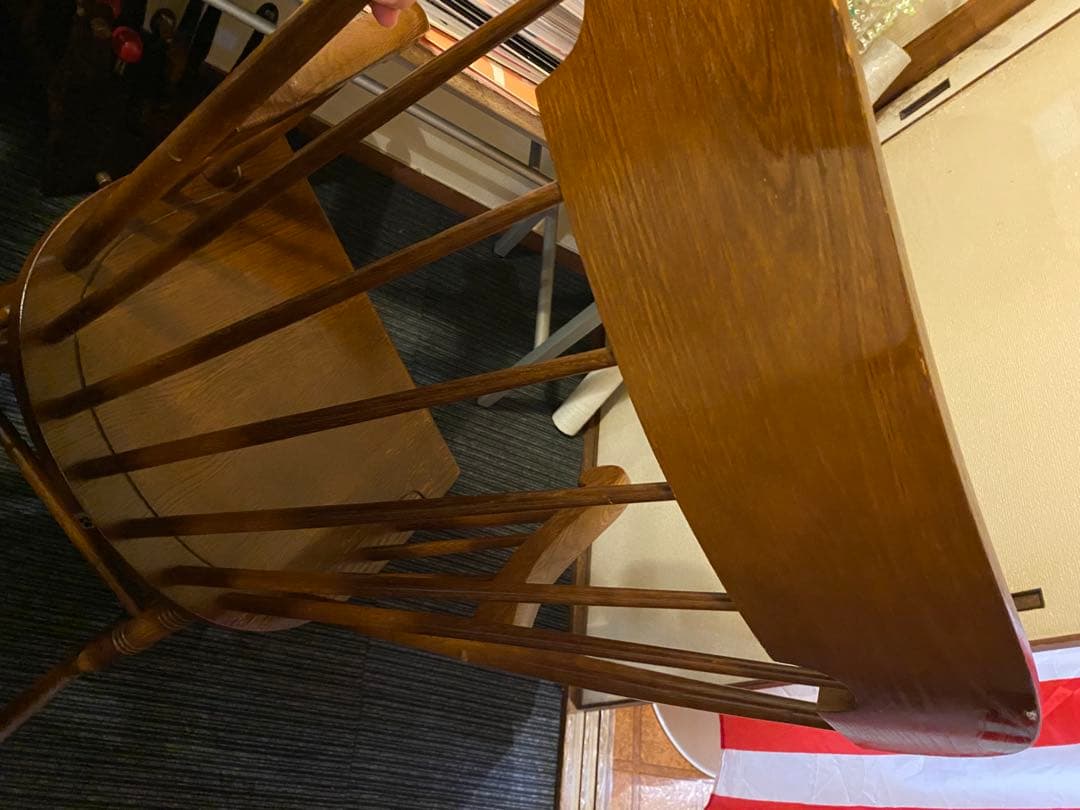 ヴィンテージ レトロ　ロッキングチェア　キツツキマーク　飛騨　アンティーク