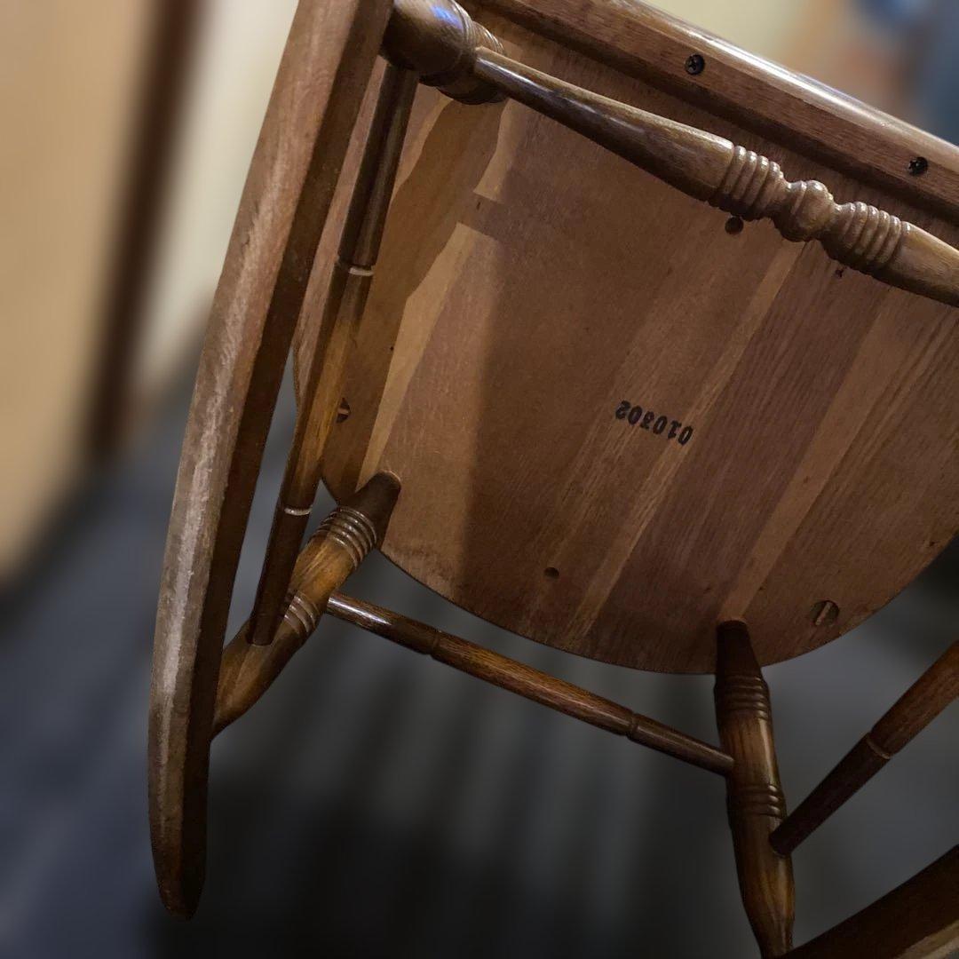 ヴィンテージ レトロ　ロッキングチェア　キツツキマーク　飛騨　アンティーク
