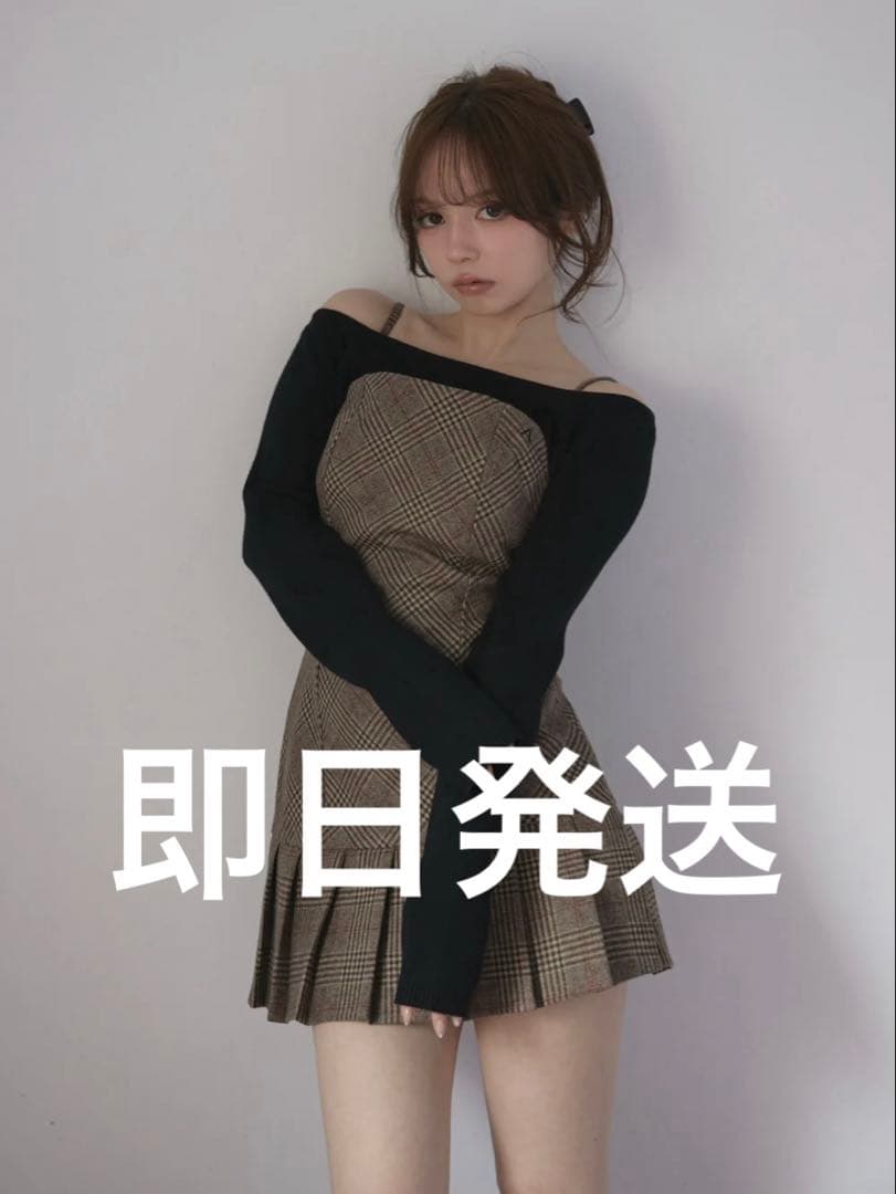 ワンピース Andmary Selena check mini dress