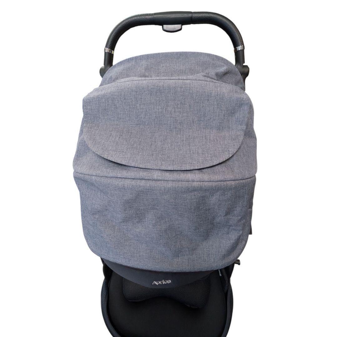 極美品 アップリカ 最上級ベビーカー オプティア クッション グレイス ネイビー