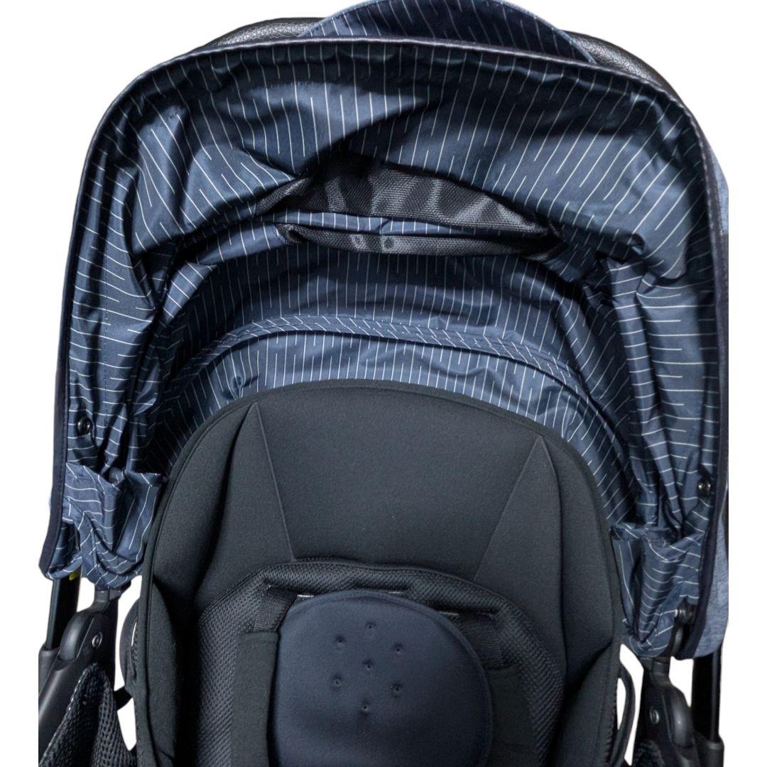 極美品 アップリカ 最上級ベビーカー オプティア クッション グレイス ネイビー