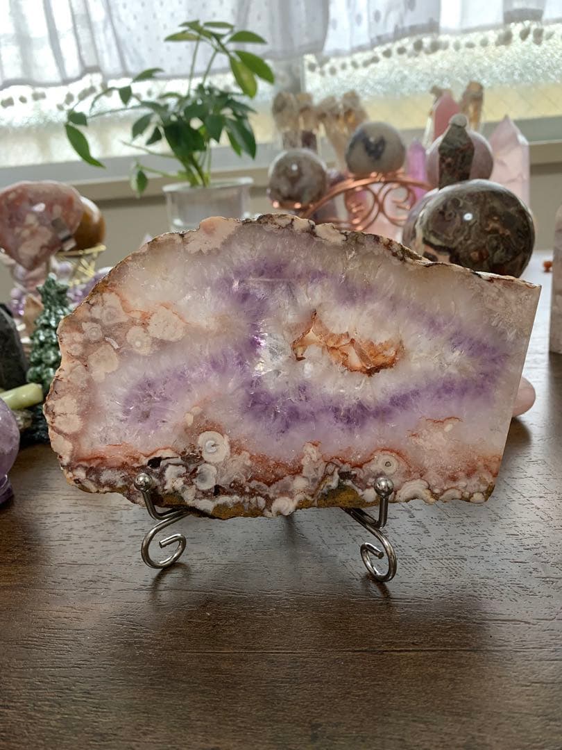 ピンクアメジスト⭐︎プレート⭐︎台座付