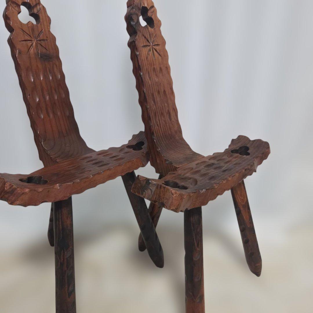 ☆スペイン製 シェファードチェア スツール2脚セット