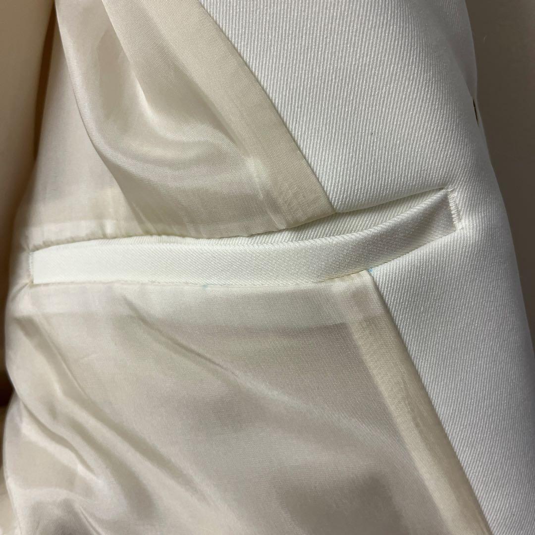 クルニ　アウター　ボアジャケット　ブルゾン　MA1　ウール　2　白系　金ジップ