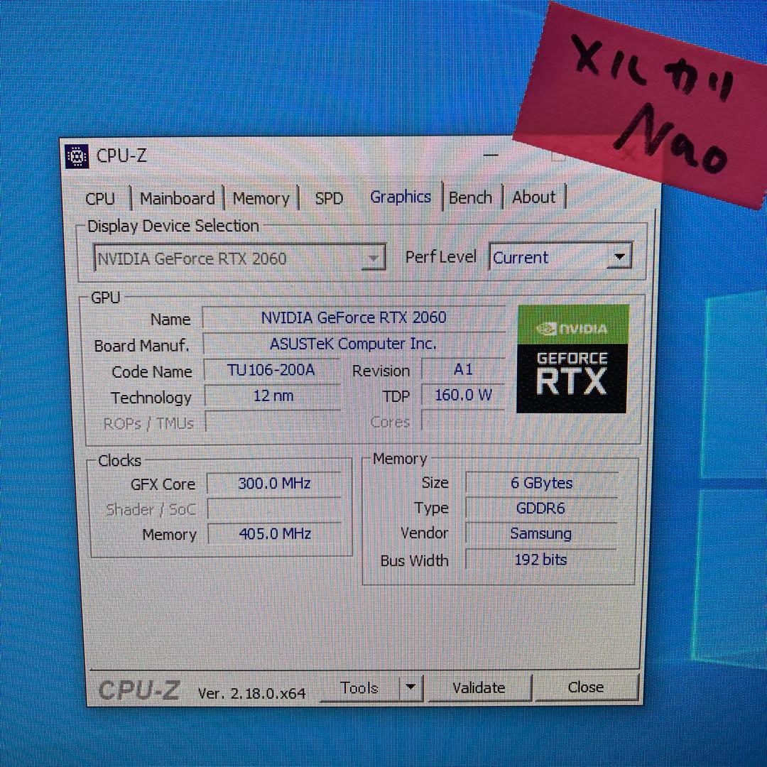 ASUS 6G GeForce RTX 2060 6GB グラフィックボード
