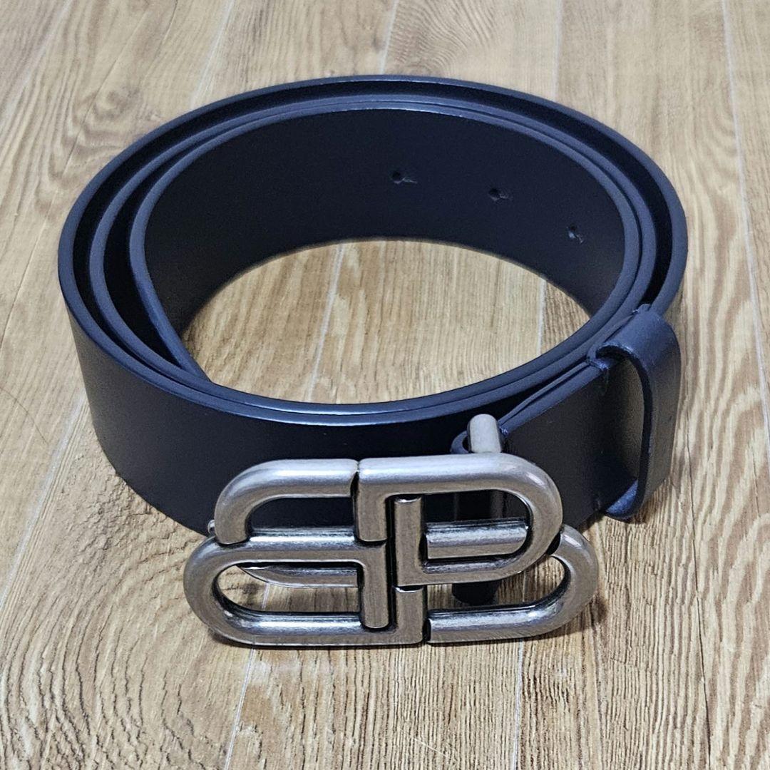 BALENCIAGA BBロゴ レザーベルト