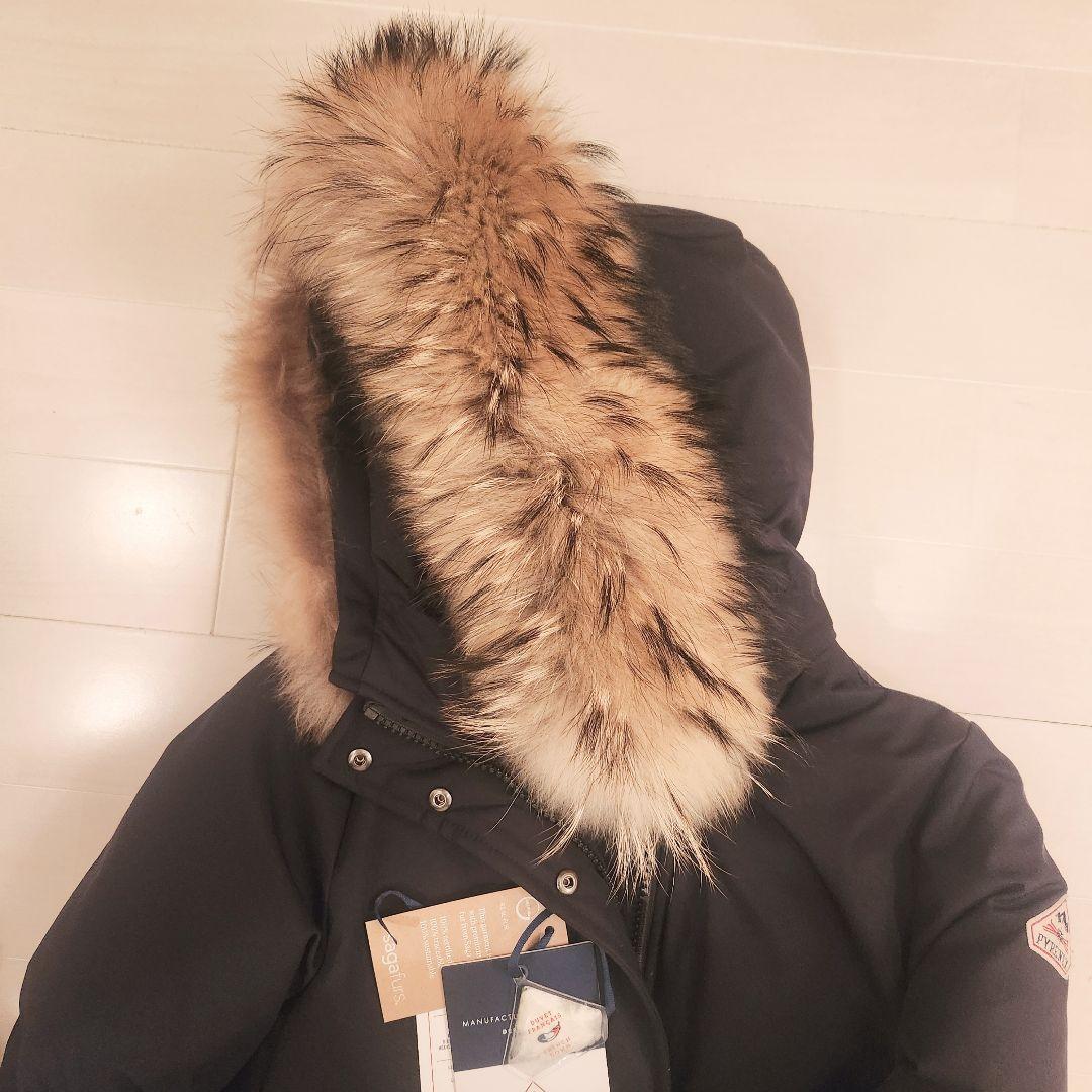 ピレネックス PYRENEX ダウン レディースフードファー着脱ブラック 36