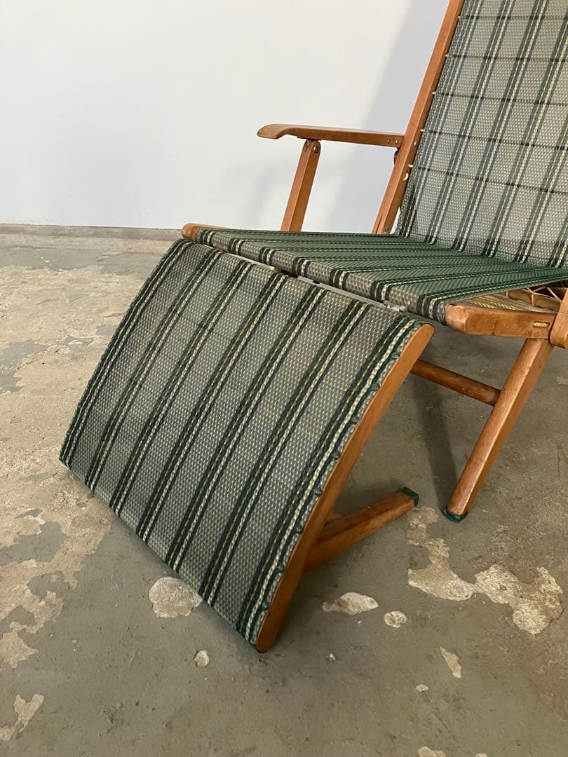 希少 オールド マルニ デッキチェア フォールディングチェア 折りたたみ椅子