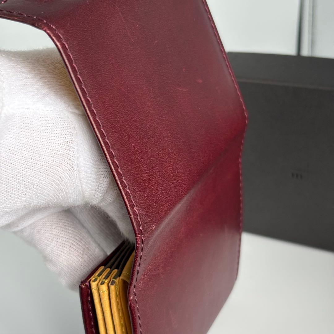 m+ エムピウ ミッレフォッリエⅡ P25 ワイン イエロー 二つ折り財布