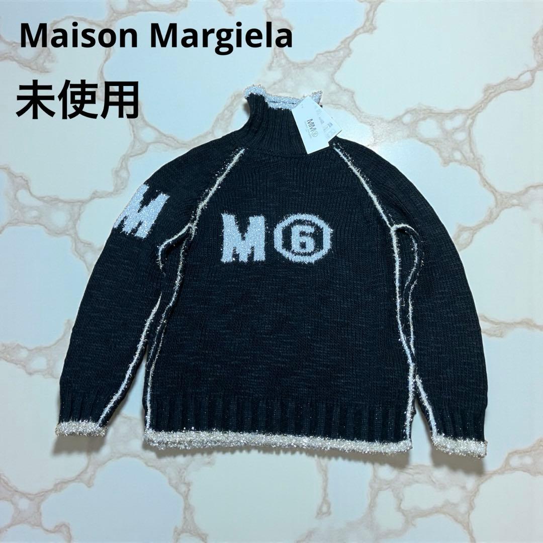 未使用　MM6 メゾンマルジェラ ニット タートルネック シルバーゴールド