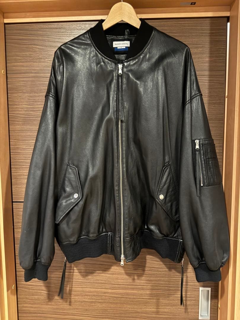 MAISON SPECIAL レザーボンバージャケット M