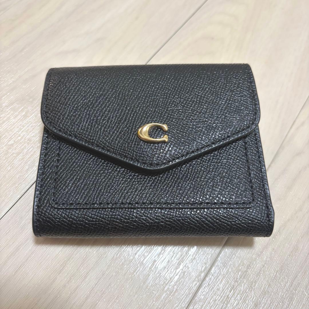 COACH ウィン スモール ウォレット 三つ折り 財布 ケース ブラック