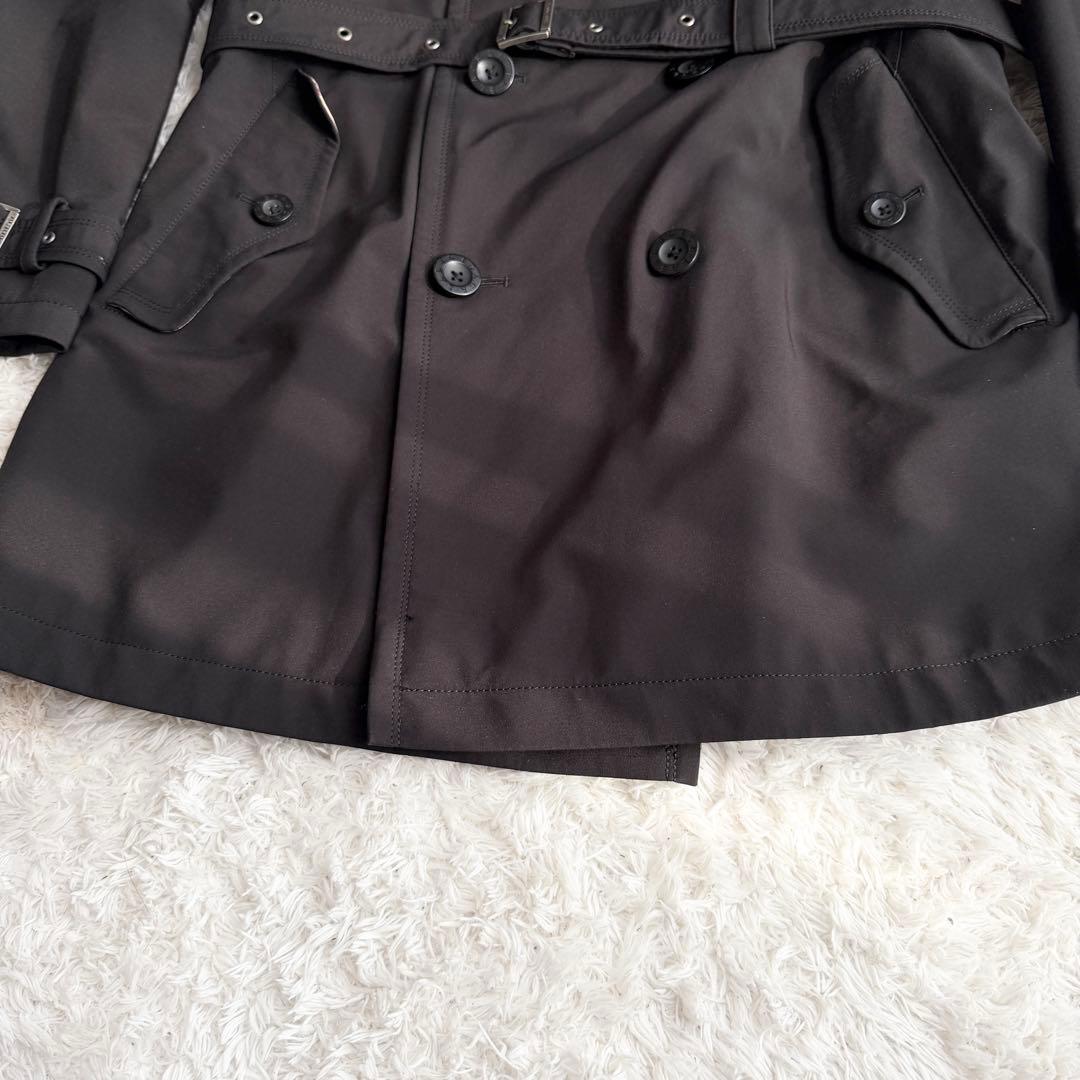 【極美品】希少 バーバリーブラックレーベル トレンチコート ノバチェック 黒 M