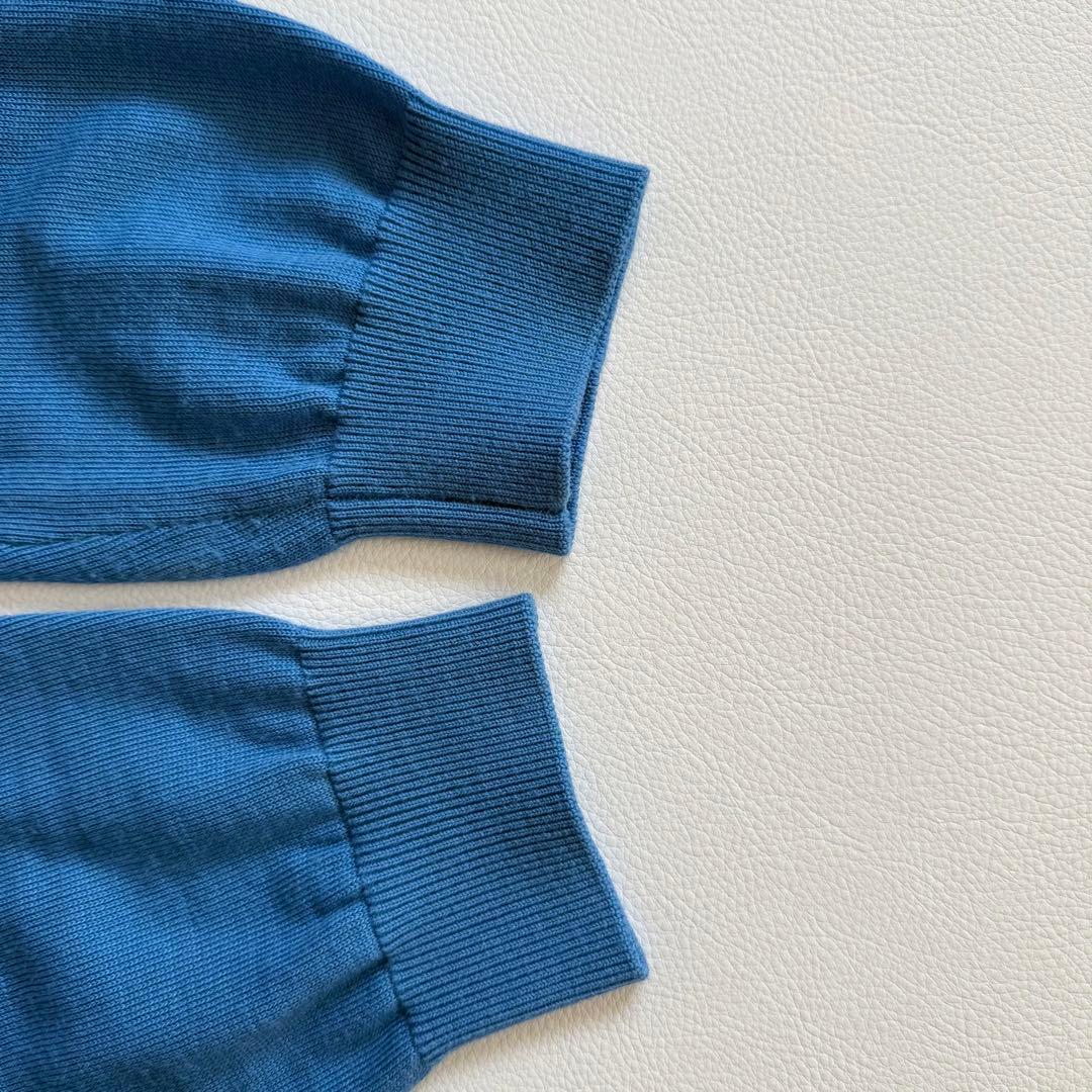 エンフォルド　ニット　ワイドシルエット　スリット　ゆったり　ライトブルー　38