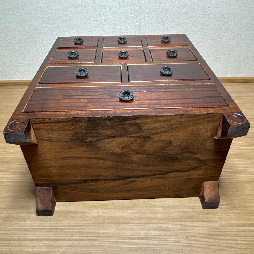 当時物 木製 チェスト 小物入れ 民芸家具 李朝 卓上チェスト