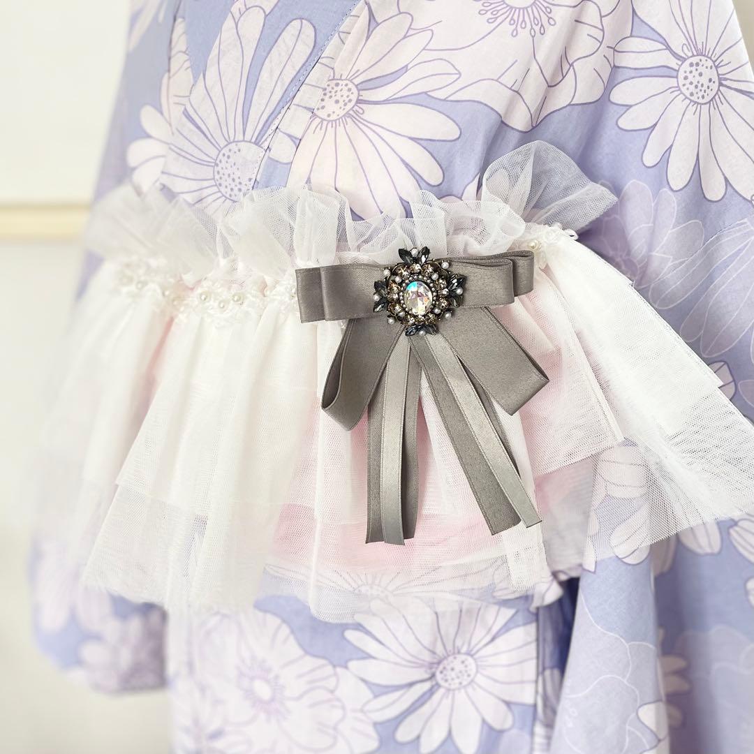 今流行りのショルダーレースフリルパール　成人式振袖　卒業式袴　浴衣着物　七五三