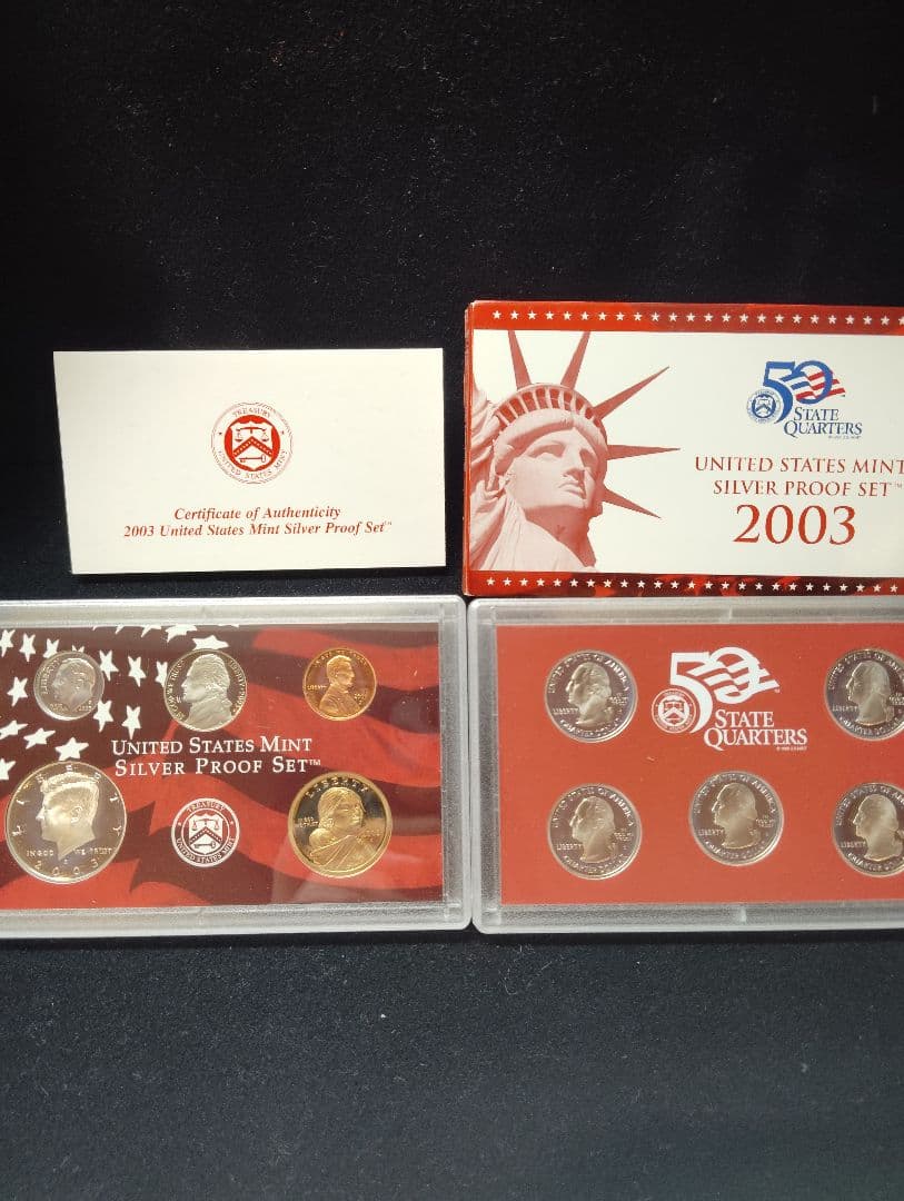 2003年 アメリカ 50州記念銀貨 シルバープルーフセット