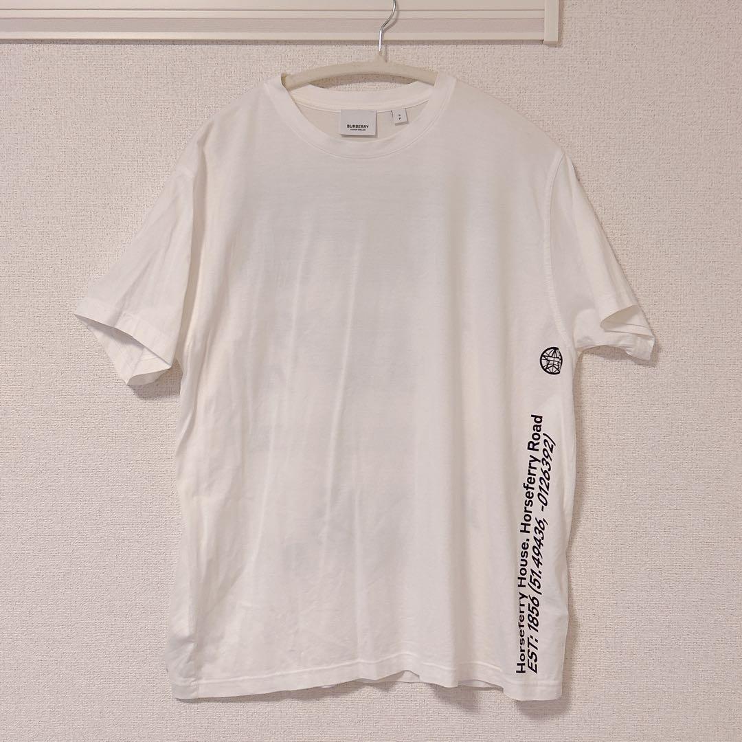 BURBERRY Tシャツ S ホワイト バーバリー