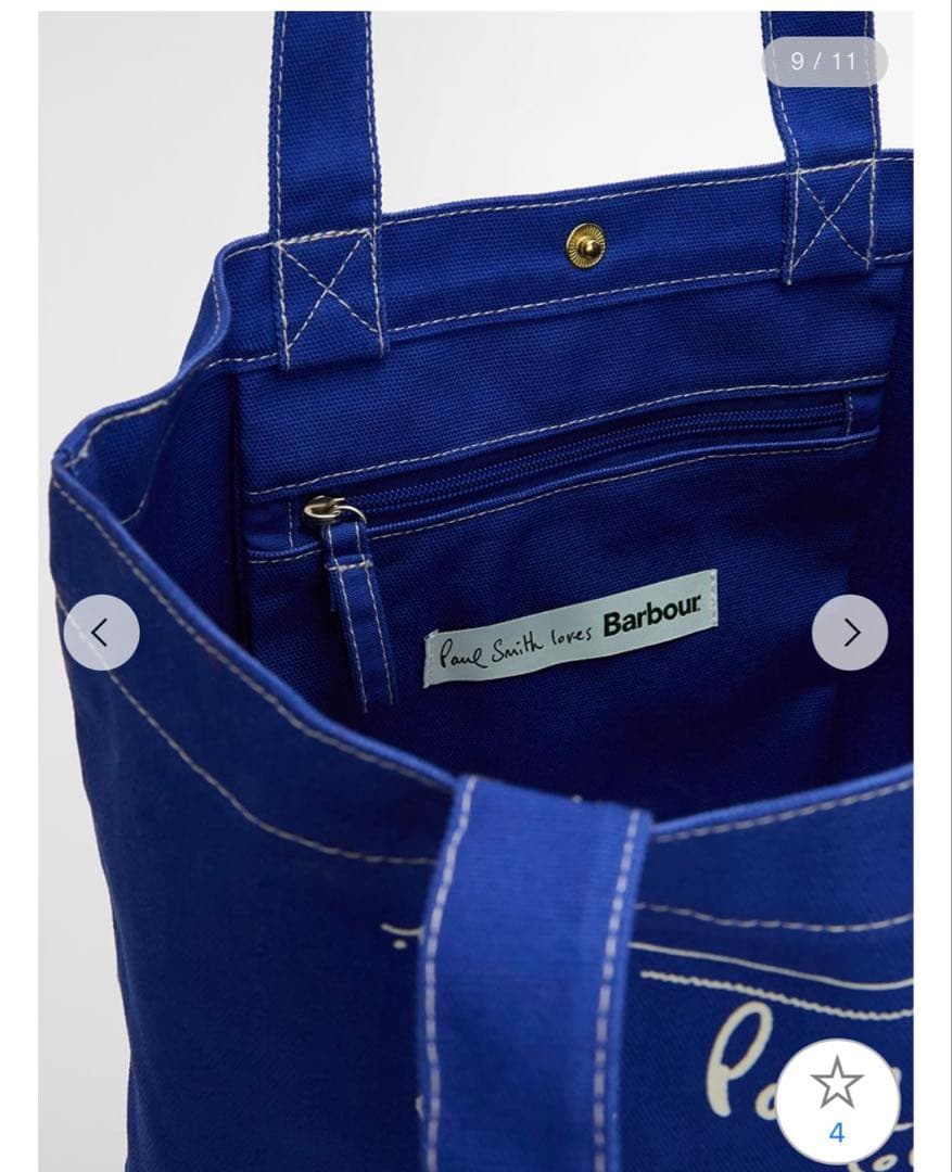 Paul Smith x Barbour トートバッグ