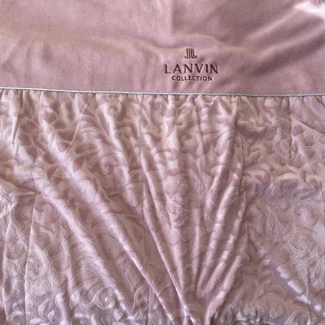 LANVIN ピンク 花柄 毛布 4点8 シーツなど　8点セット