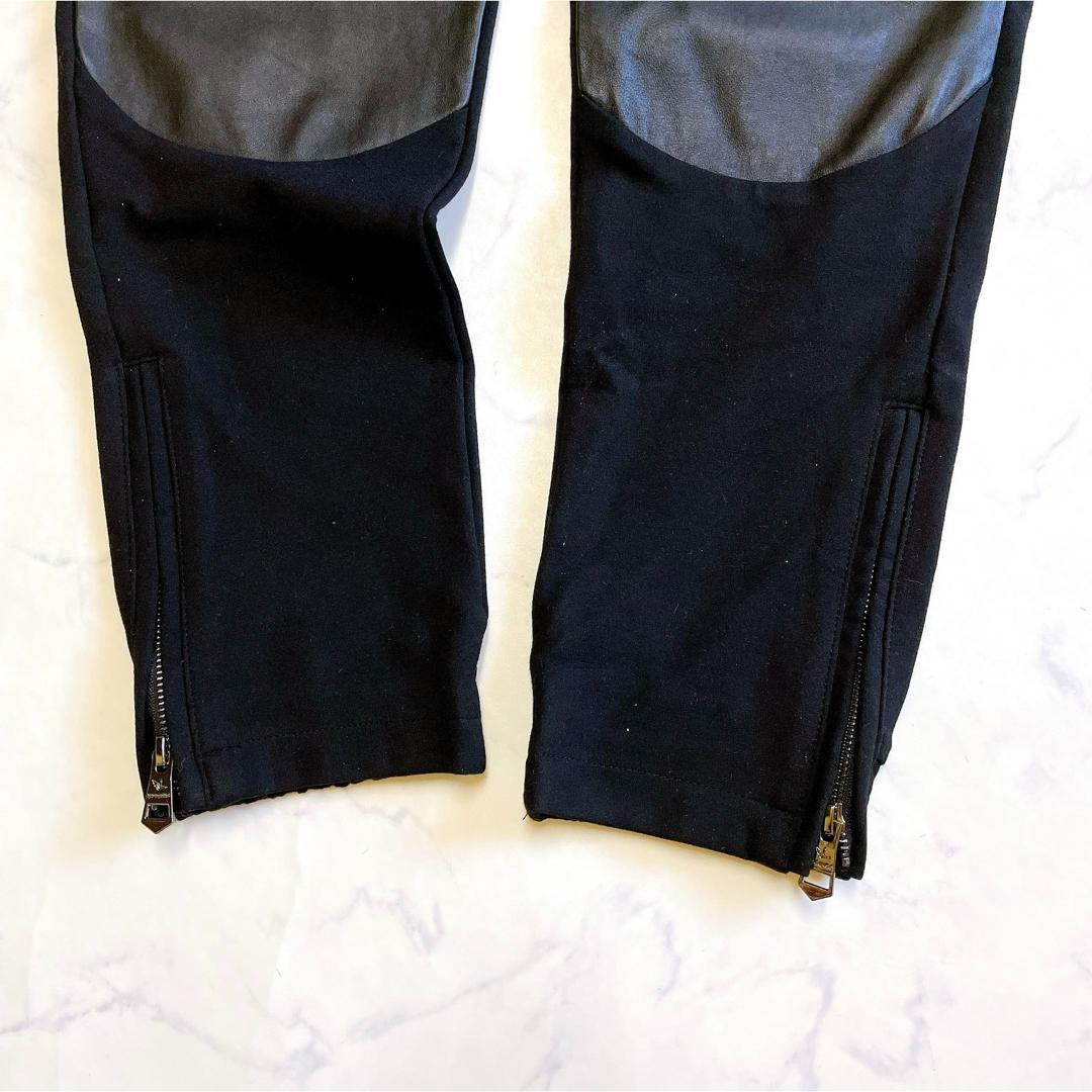 美品希少XL✨ウノピゥウノウグァーレトレ リラックス ジョガーパンツ 羊革 黒