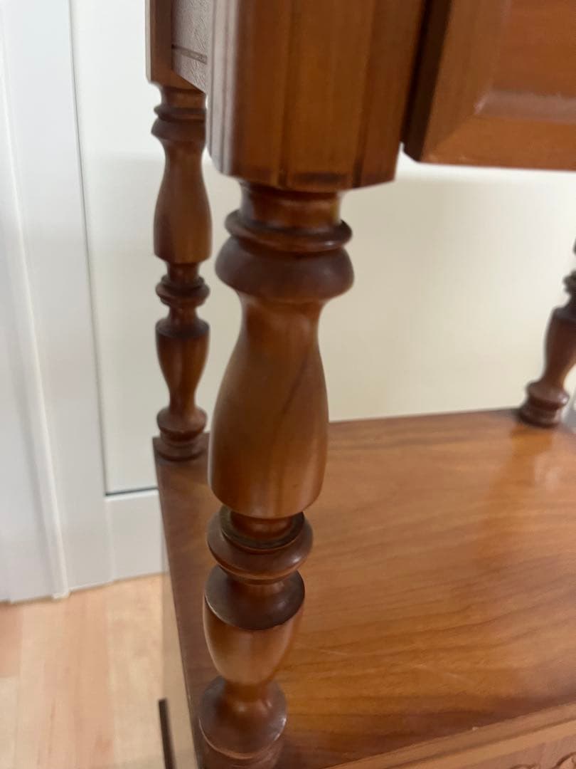 【昭和レトロ】 木製コンソールテーブル コールキャビネット 電話台 花台