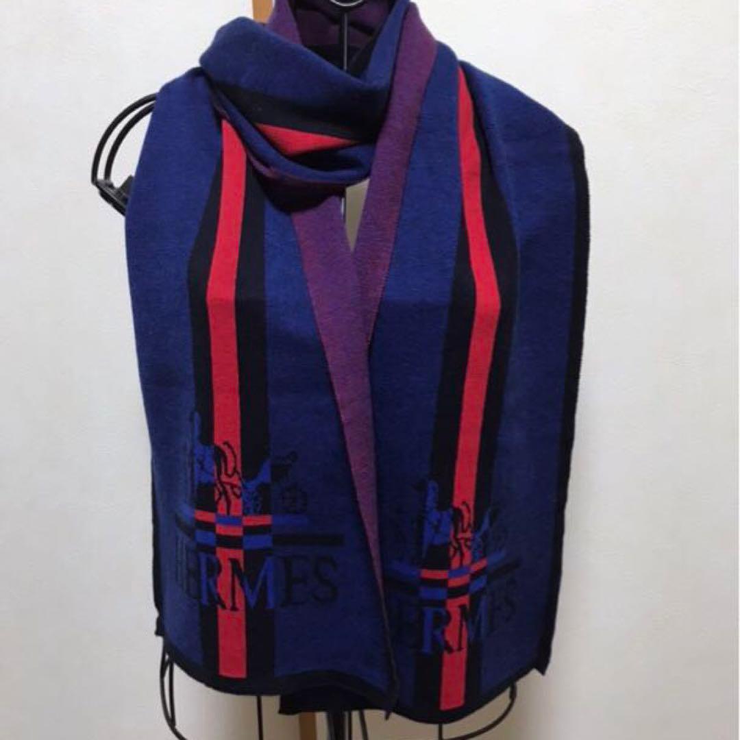 人気柄暖かいニットマフラー