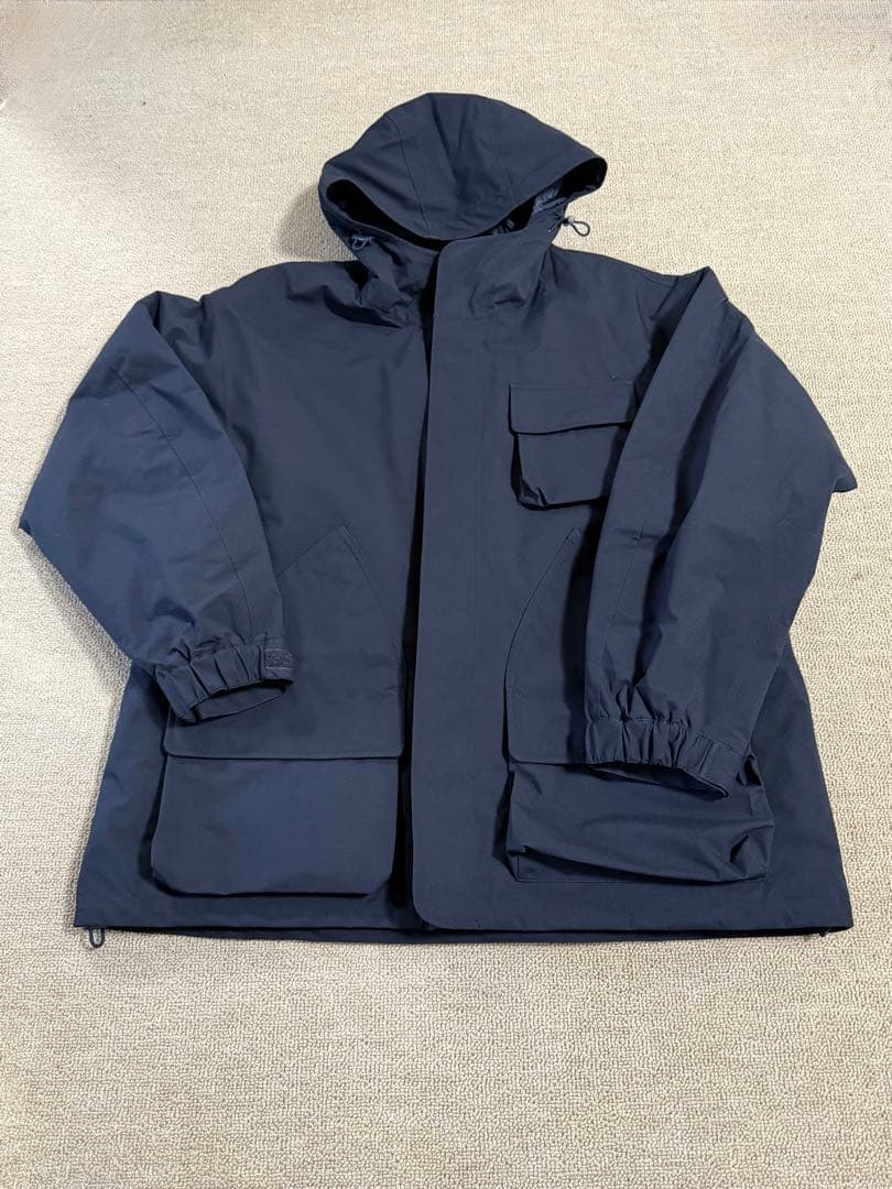 GU×エンジニアードガーメンツ　パデッドシェルパーカー L ネイビー