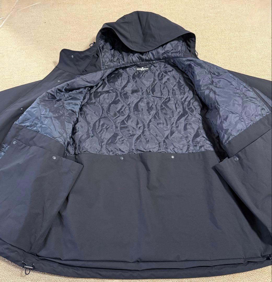 GU×エンジニアードガーメンツ　パデッドシェルパーカー L ネイビー