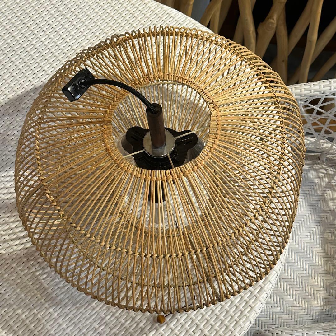 【訳あり】バリ島ラタン天井照明Φ50cm 通常18,150円がなんと！