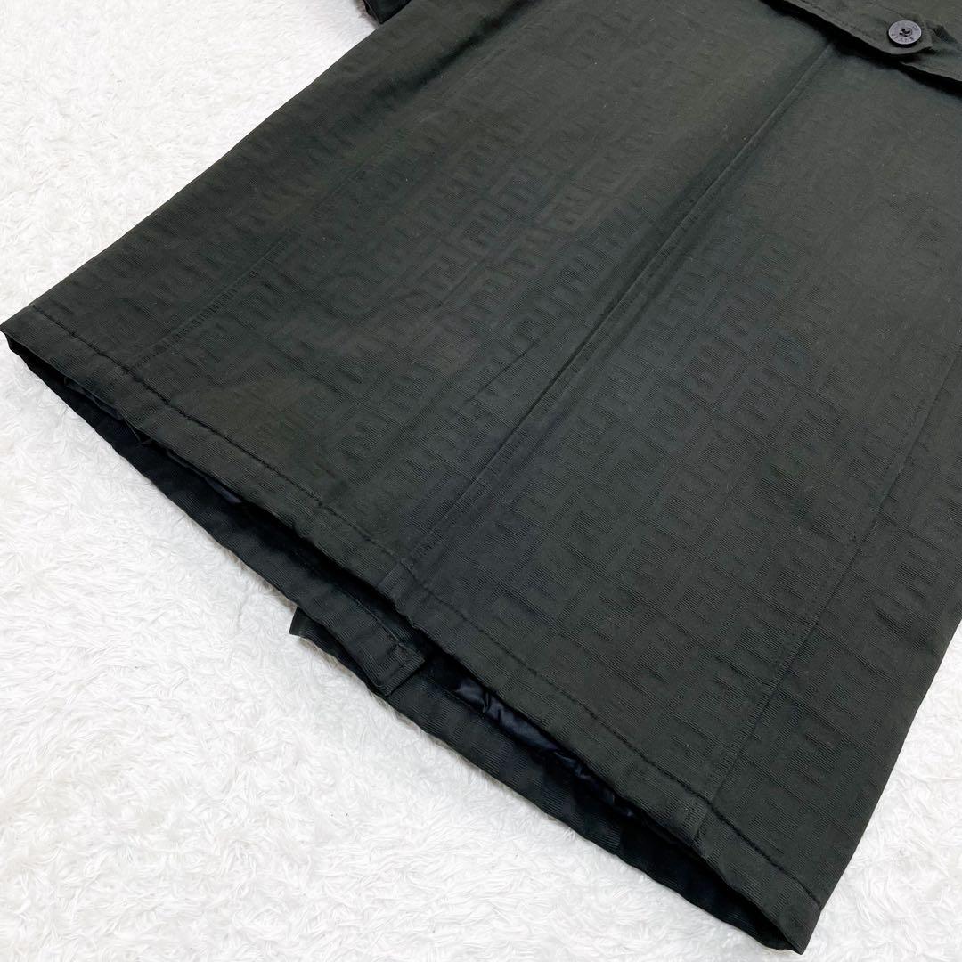 FENDI フェンディ ズッカ柄 ダブルチェスターコート ロングコート L相当