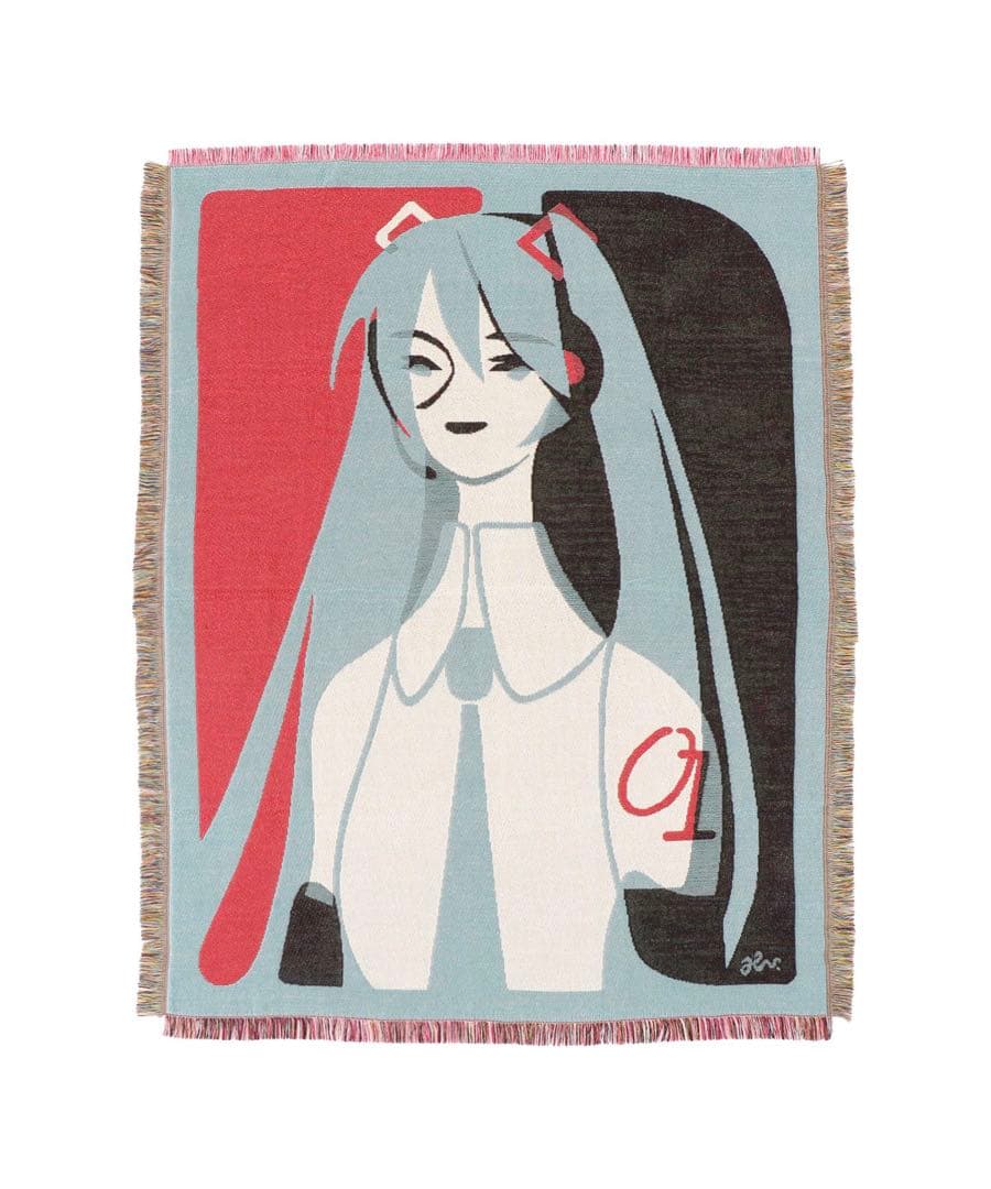 初音ミク×イセタン　ブランケット　マンガートビームス　西山寛紀氏デザイン