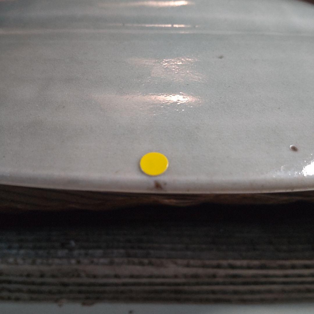 初期伊万里～淡青磁草花文様尺越大皿