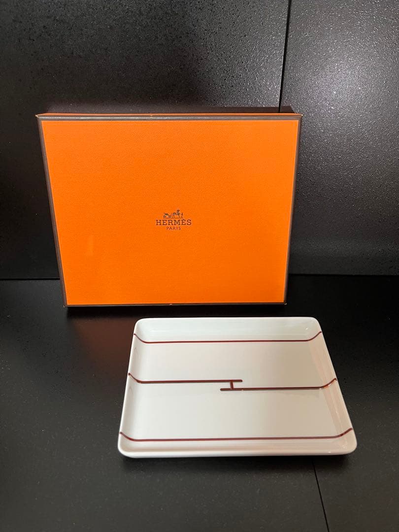 【新品・未使用】HERMES　エルメス　スクエアプレート　rhythm　リズム