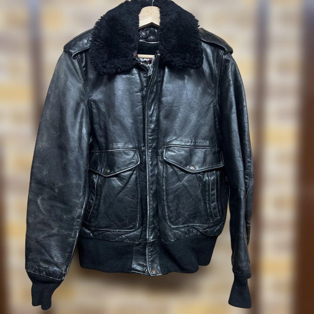 K*）様 Schott G-1 黒 レザー フライトジャケット