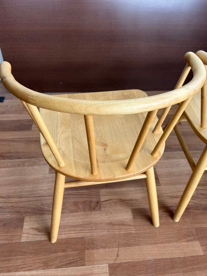 708 モモナチュラル　momo ナチュラル北欧風　ウッドチェア　2脚セット可
