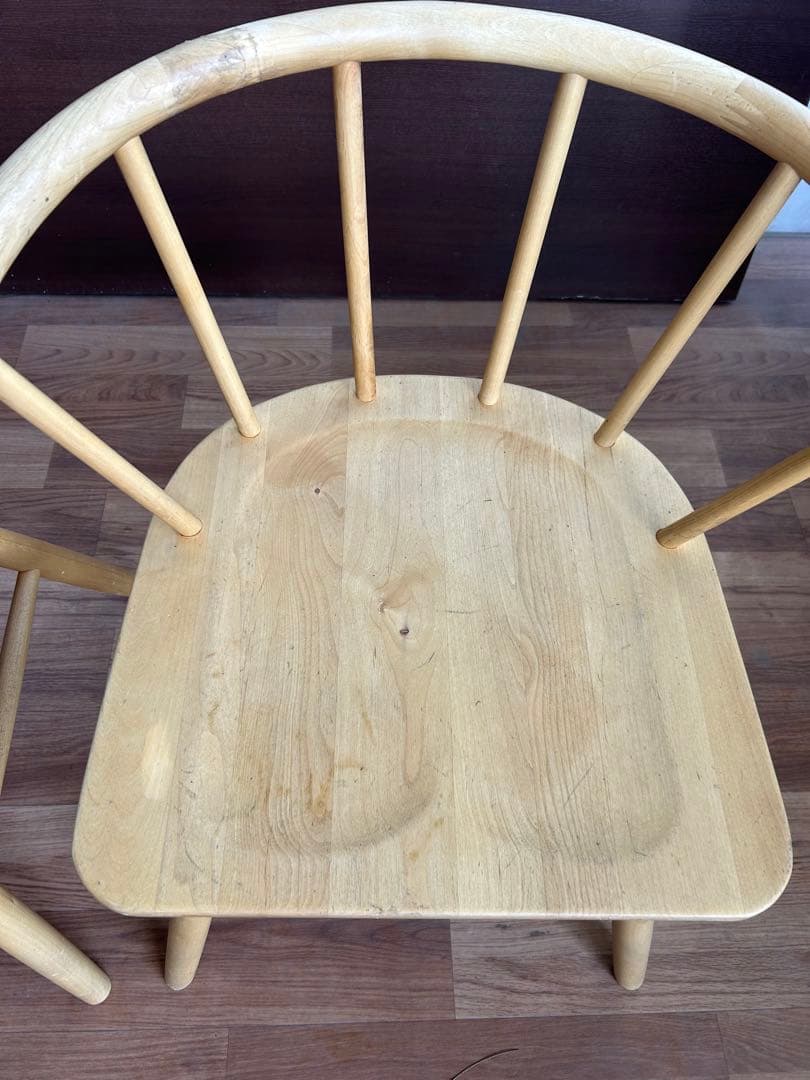 708 モモナチュラル　momo ナチュラル北欧風　ウッドチェア　2脚セット可