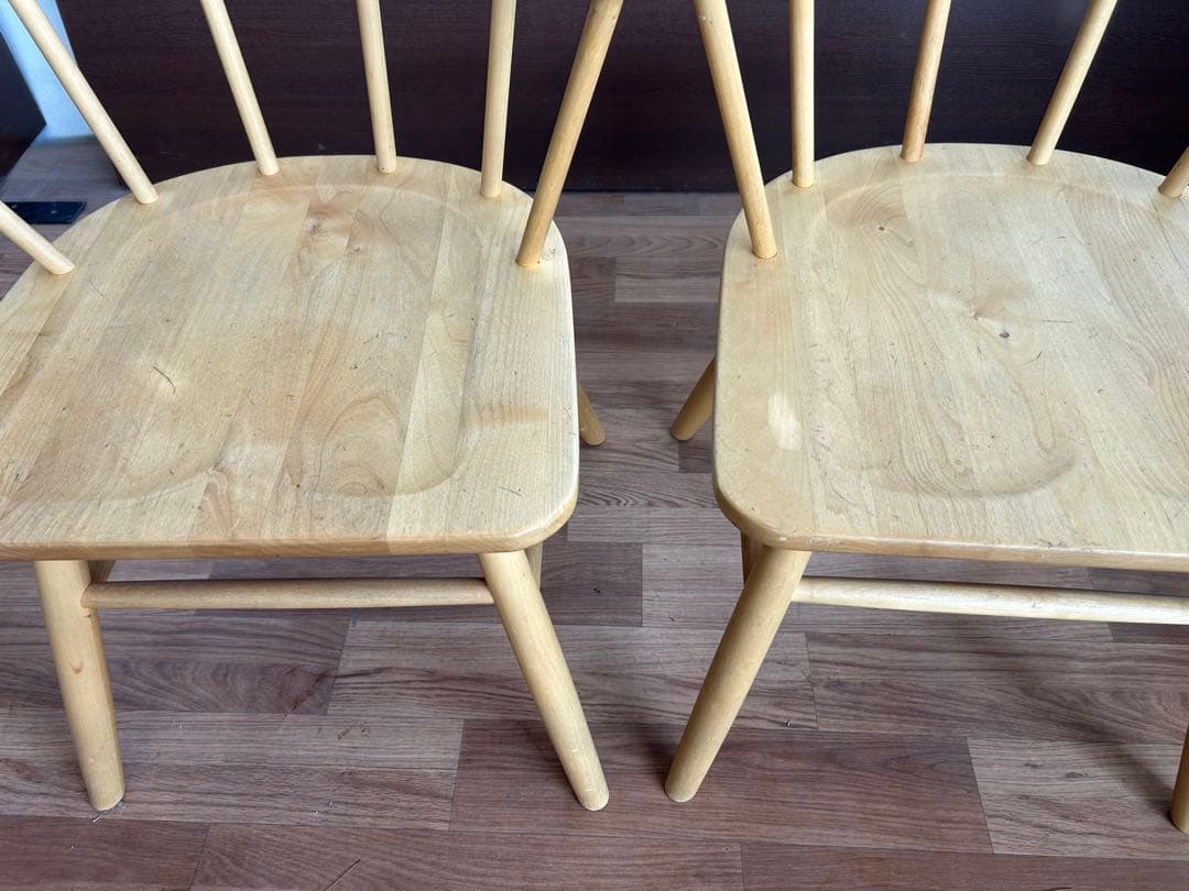 708 モモナチュラル　momo ナチュラル北欧風　ウッドチェア　2脚セット可