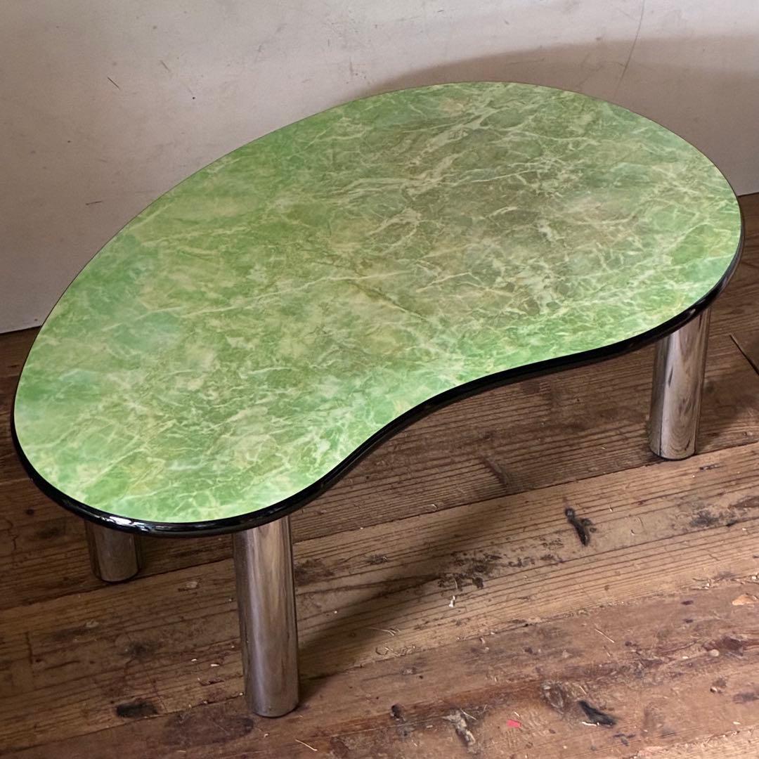 ヴィンテージ レトロ マーブル 変形テーブル センターテーブル