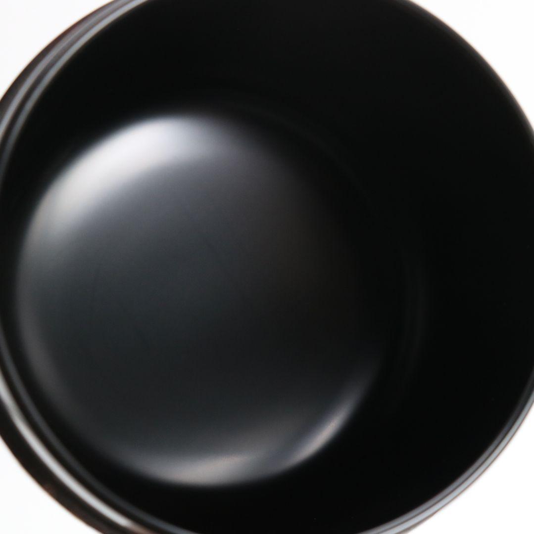 漆匠 高桑泉斎作 唐松蒔絵 溜塗 大棗 二重箱 茶道具 共布　AZ659　NT9