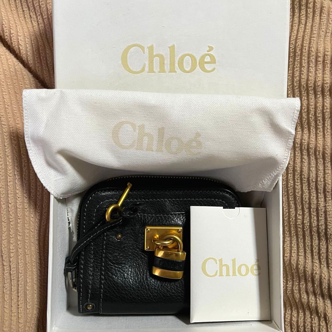 Chloé ブラックレザー 二つ折り財布