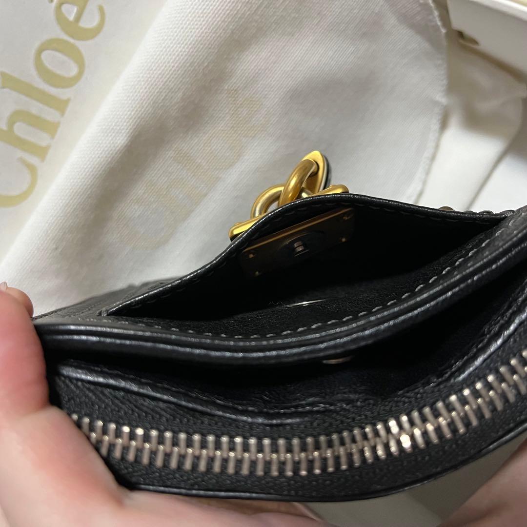 Chloé ブラックレザー 二つ折り財布