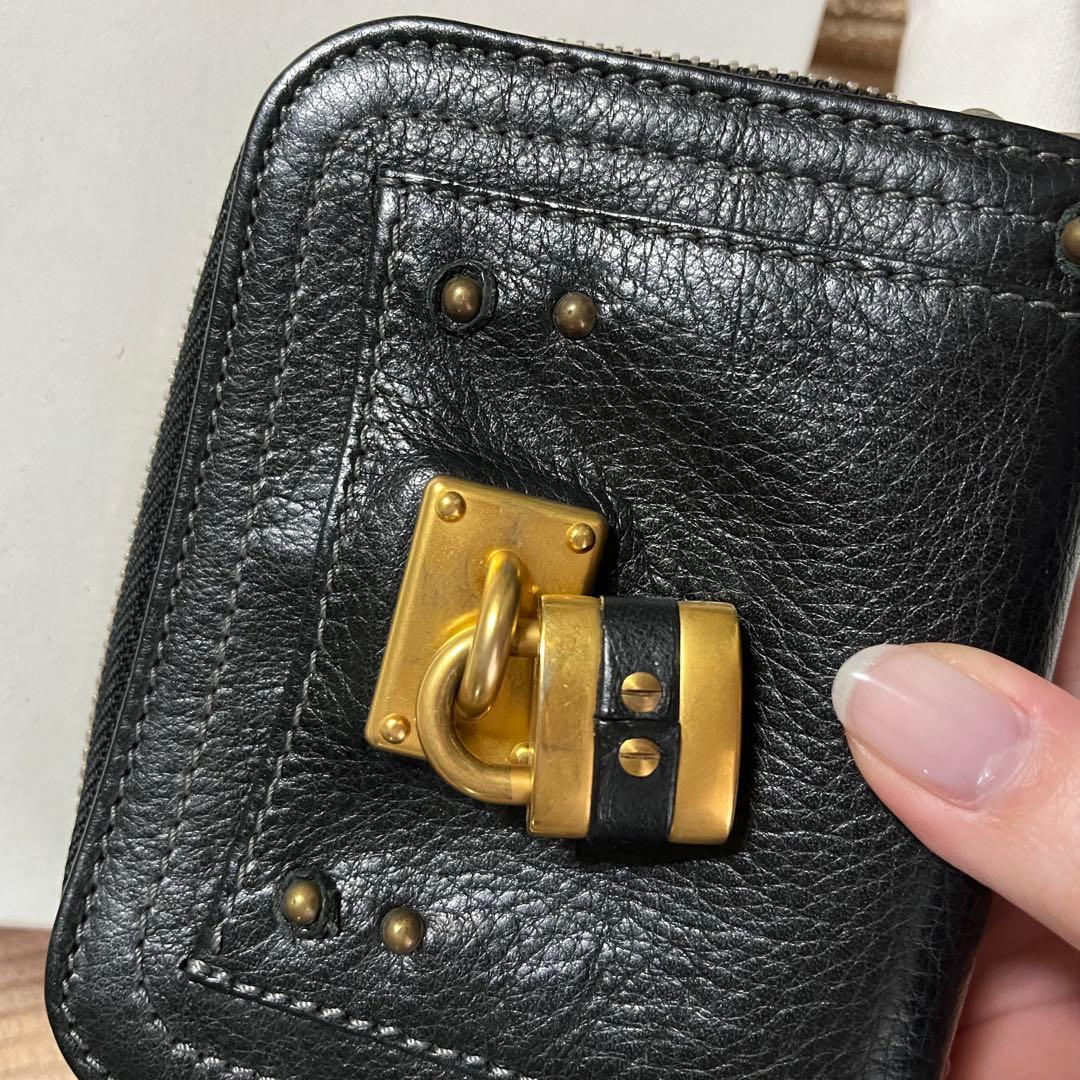 Chloé ブラックレザー 二つ折り財布