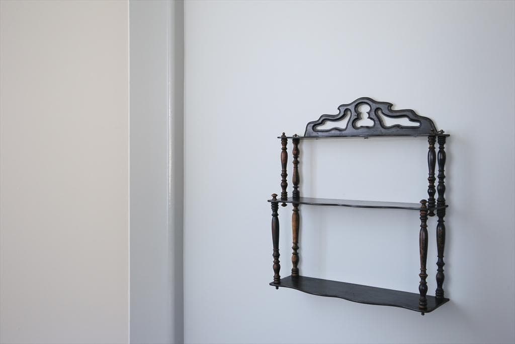 フランスアンティーク木製ウォールシェルフ/壁掛けラック/飾り棚(90-230)