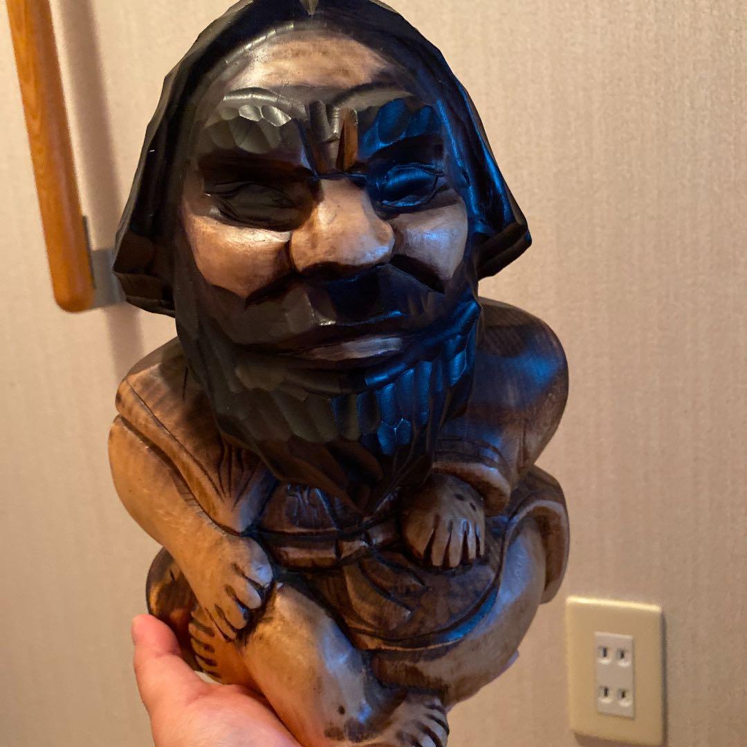 アイヌ　木彫り　　酋長　　置物　　最終値下げ