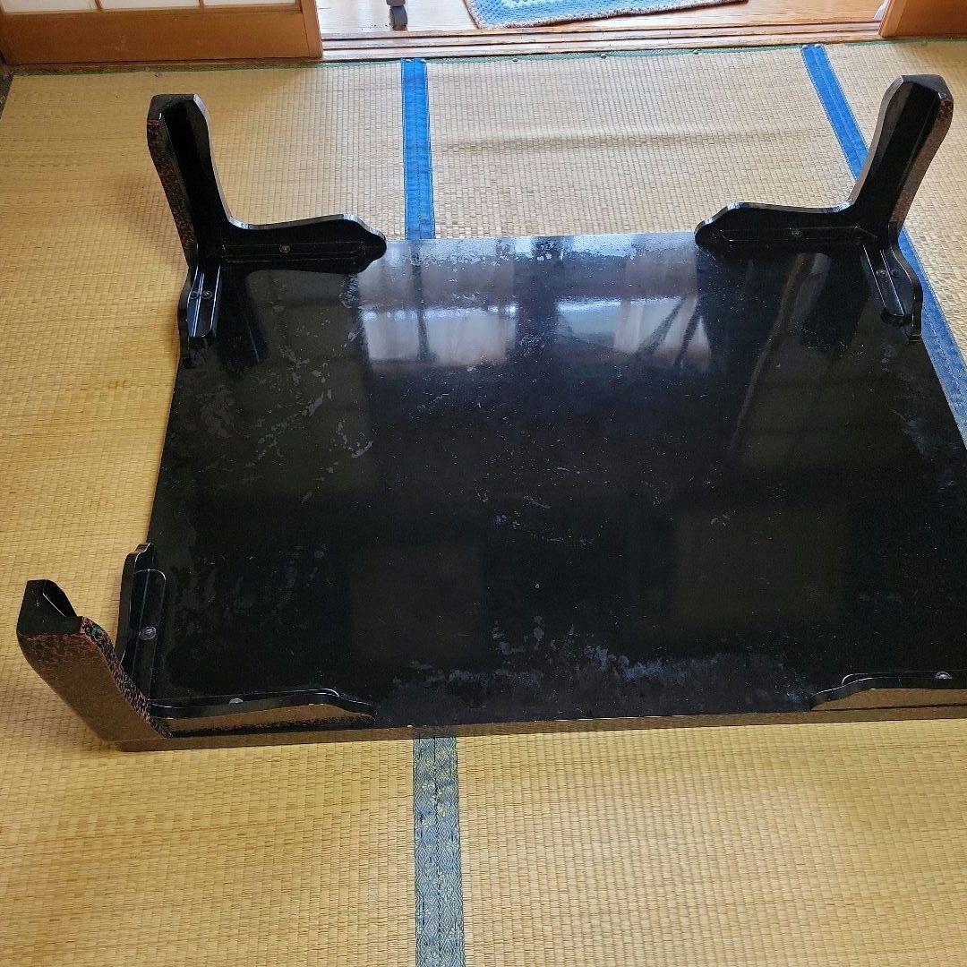 津軽塗 座卓 ガラス板付き
