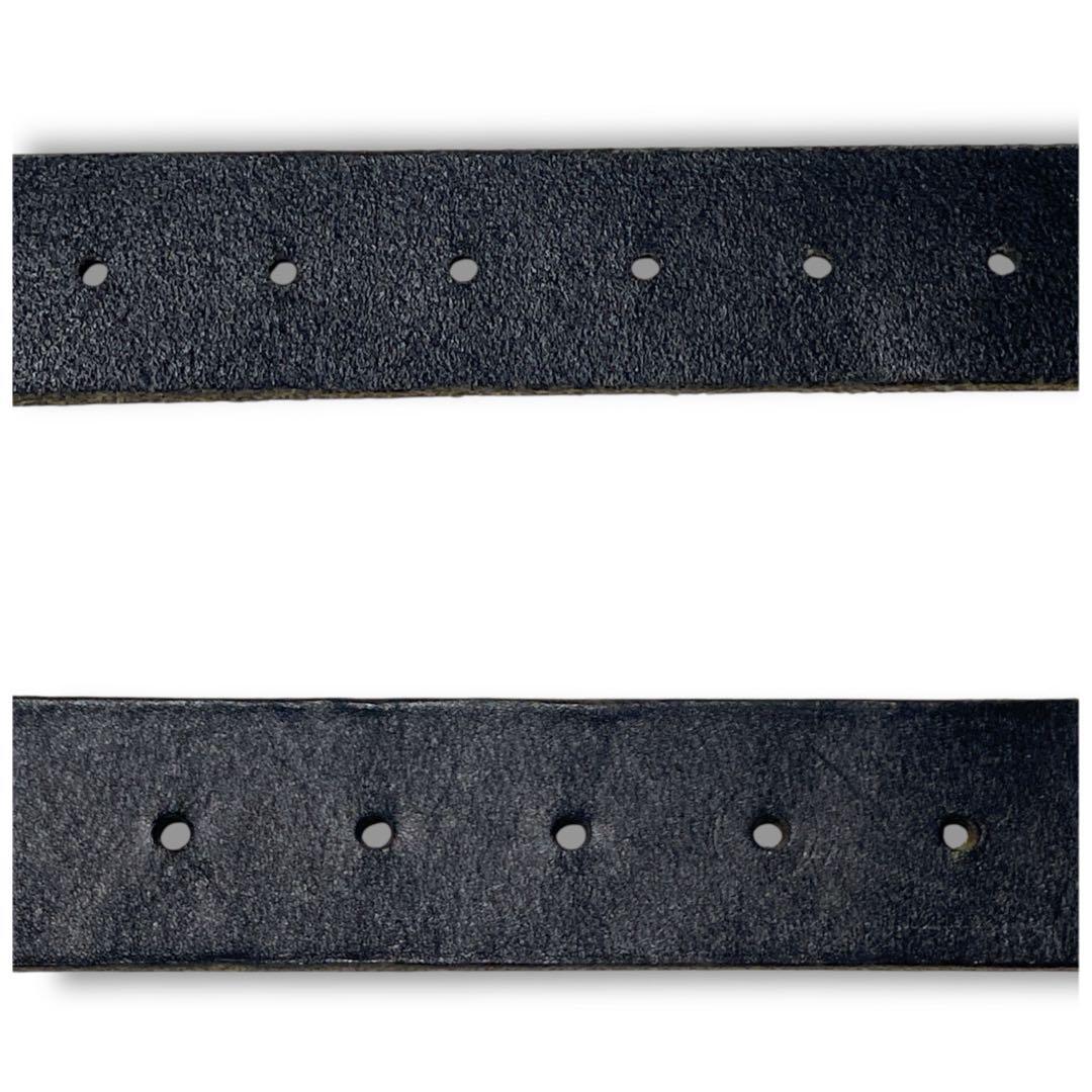 ドルチェアンドガッバーナ イタリア製 ロゴバックル レザー ベルト ブラック