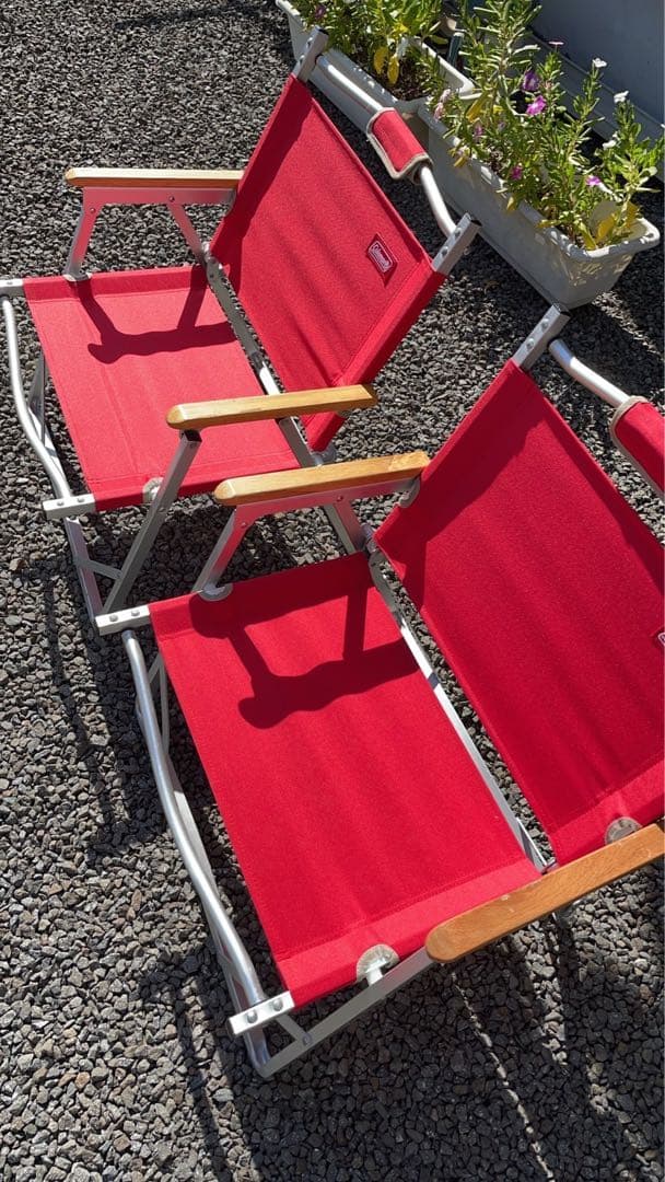 Coleman コンパクトフォールディングチェア 2組 レッド
